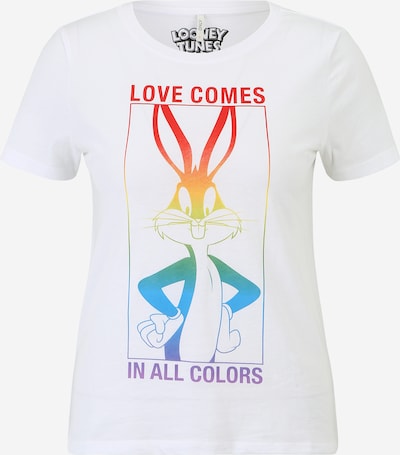 ONLY Camiseta en mezcla de colores / blanco, Vista del producto