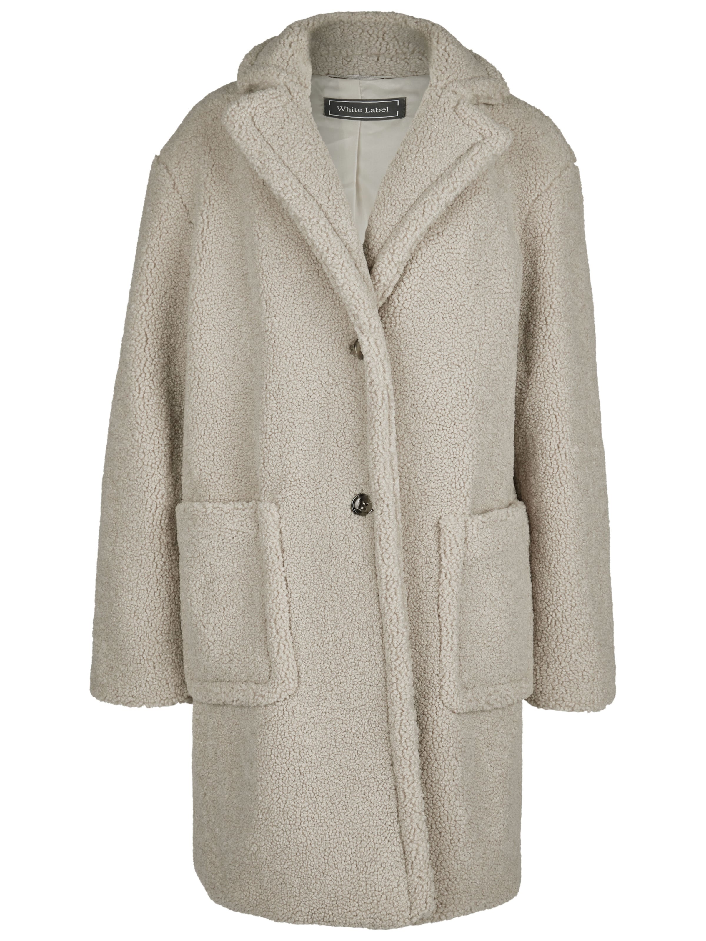 White Label Between-Seasons Coat in Grey: front
