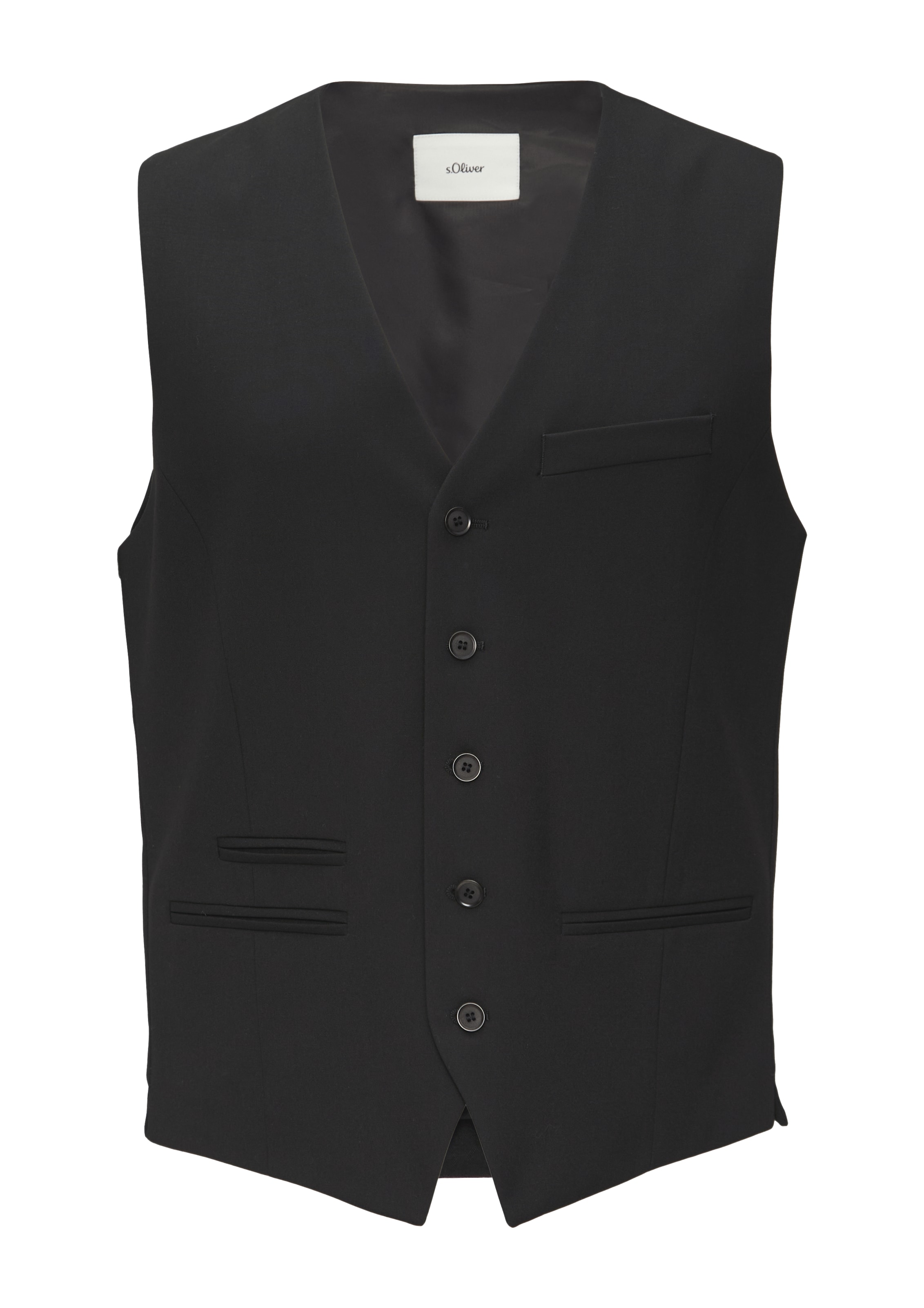 s.Oliver BLACK LABEL Gilet in Zwart: voorkant