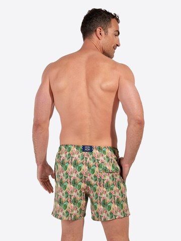 HOM Badeshorts ' Beach Boxer Taormina ' in Grün