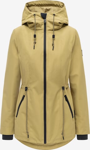 NAVAHOO Between-seasons parka 'Blumentanz 14' in Green: front