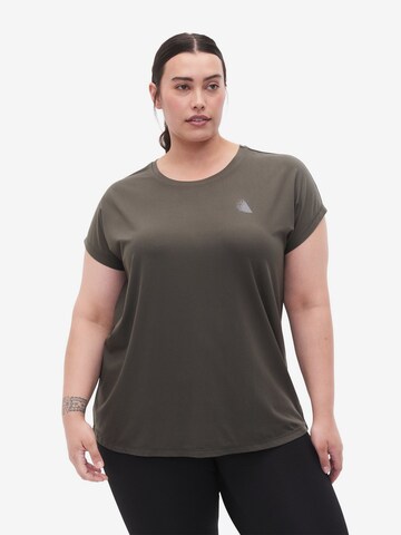 T-shirt Active by Zizzi en vert : devant