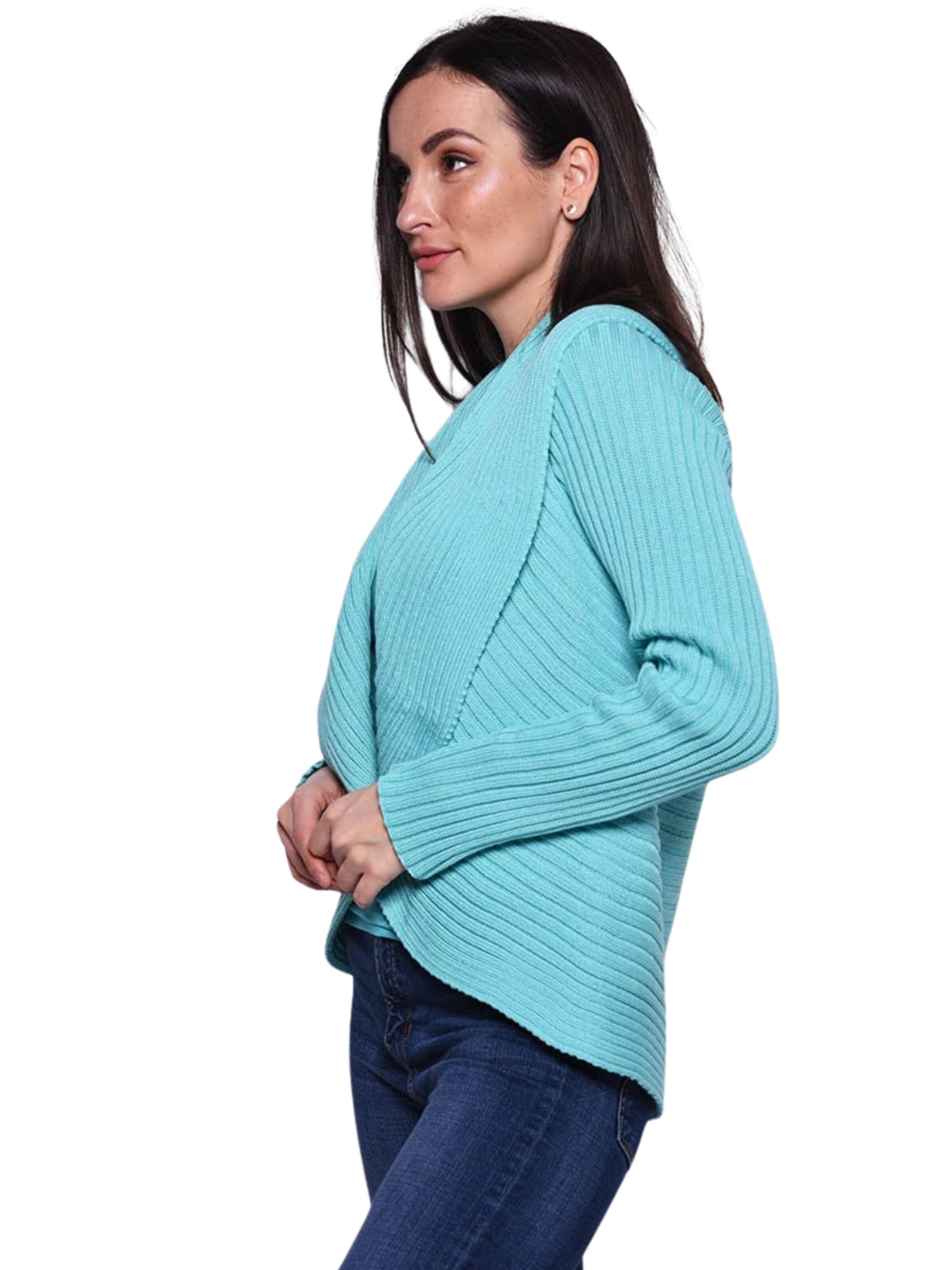 Süel knitwear - Cárdigan 'Round ribbed' en azul