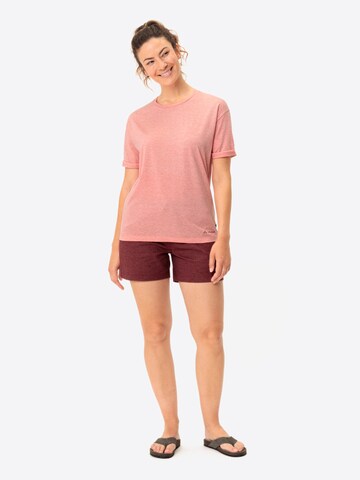 VAUDE Performance shirt 'W Mineo Striped T' in Pink