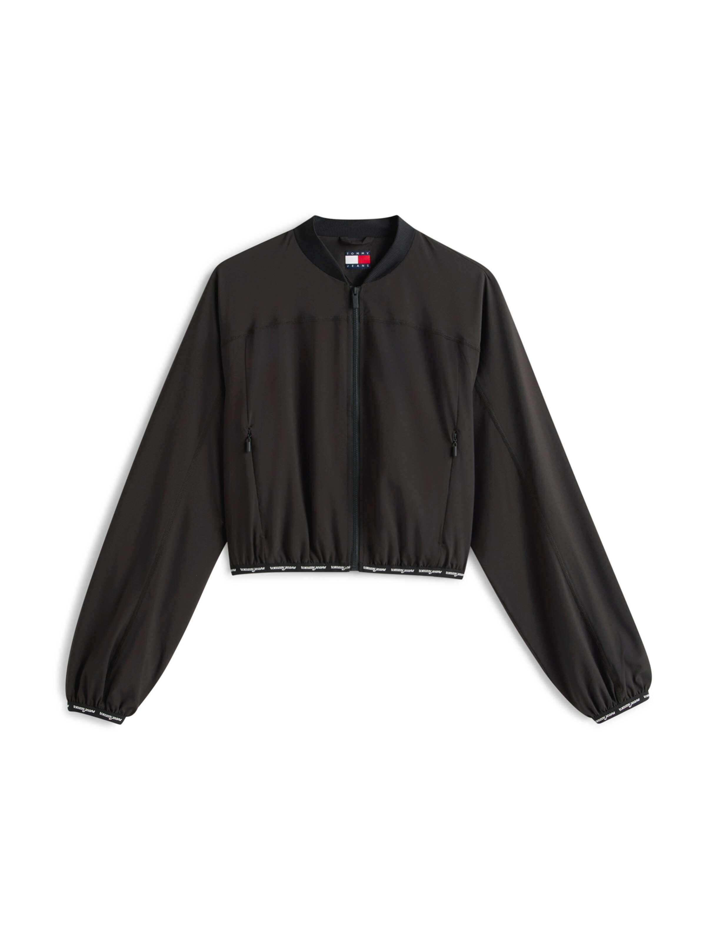 Tommy Jeans Преходно яке в черно: отпред