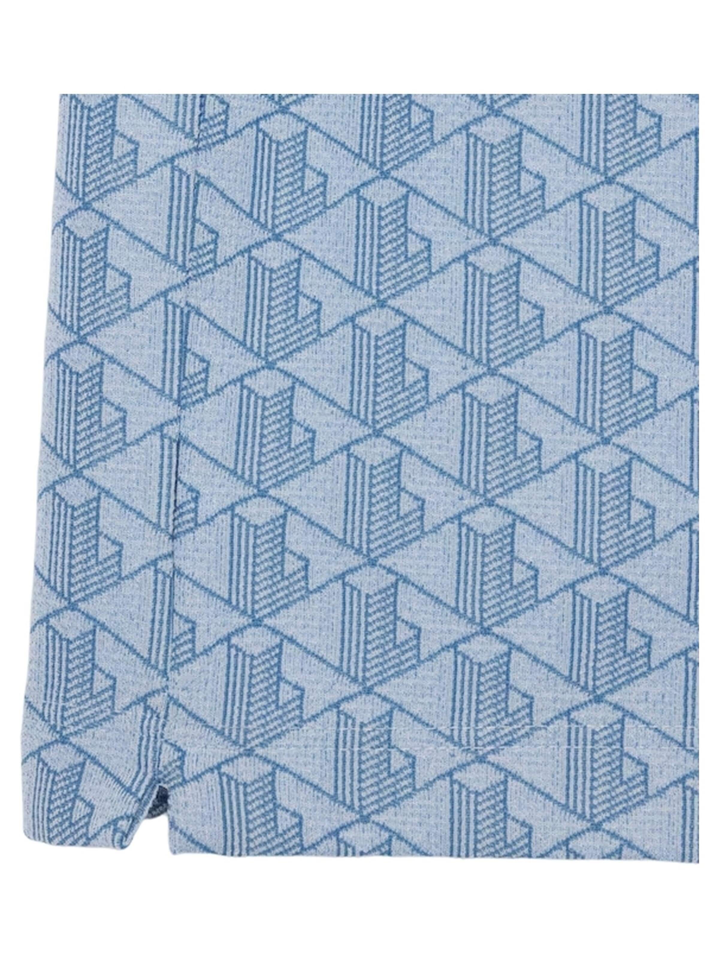 LACOSTE - Camisa 'Polo lacoste celeste jaquard monogram shirt' em azul
