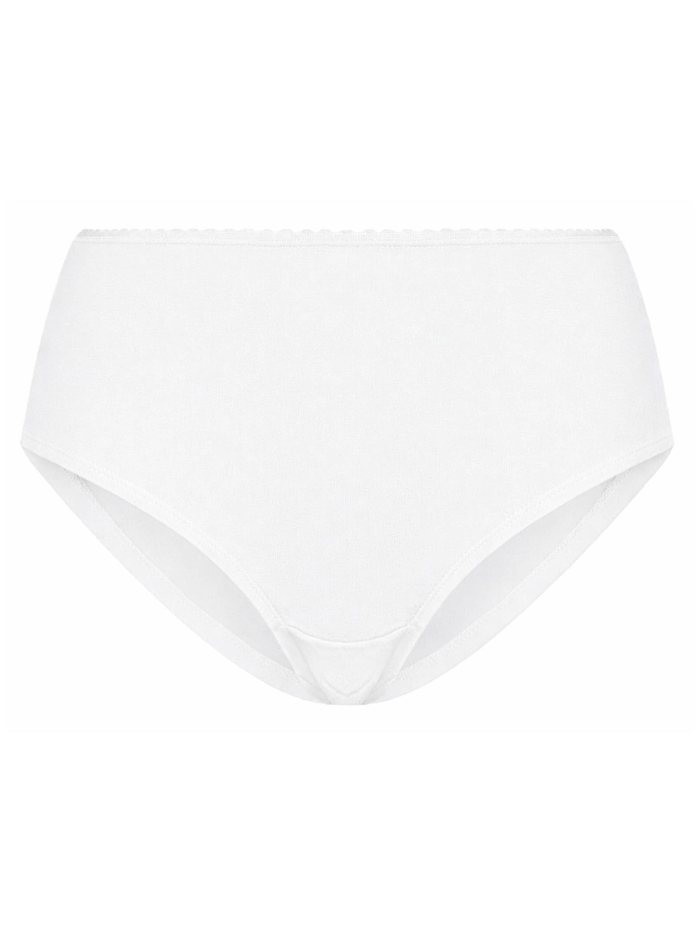 Albero Natur Boyshorts 'Damen Pants aus Bio-Baumwolle mit Spitze' in White: front