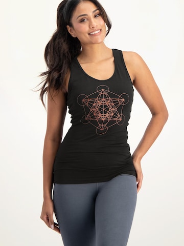 Urban Goddess Yoga & Activewear Sporttop 'Metatron Core Yoga sports' in Schwarz: Vorderseite