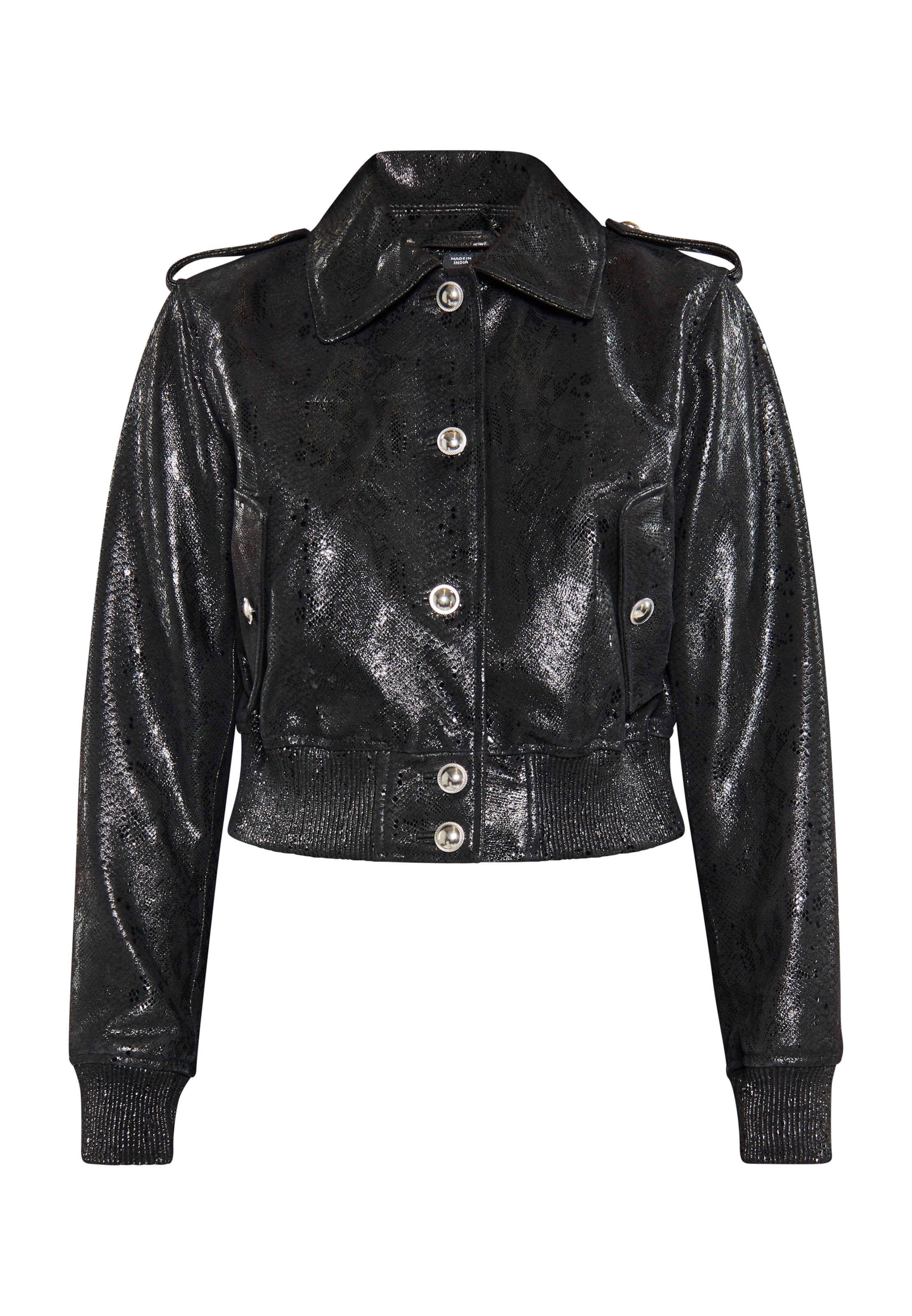 faina Φθινοπωρινό και ανοιξιάτικο μπουφάν σε μαύρο: μπροστά