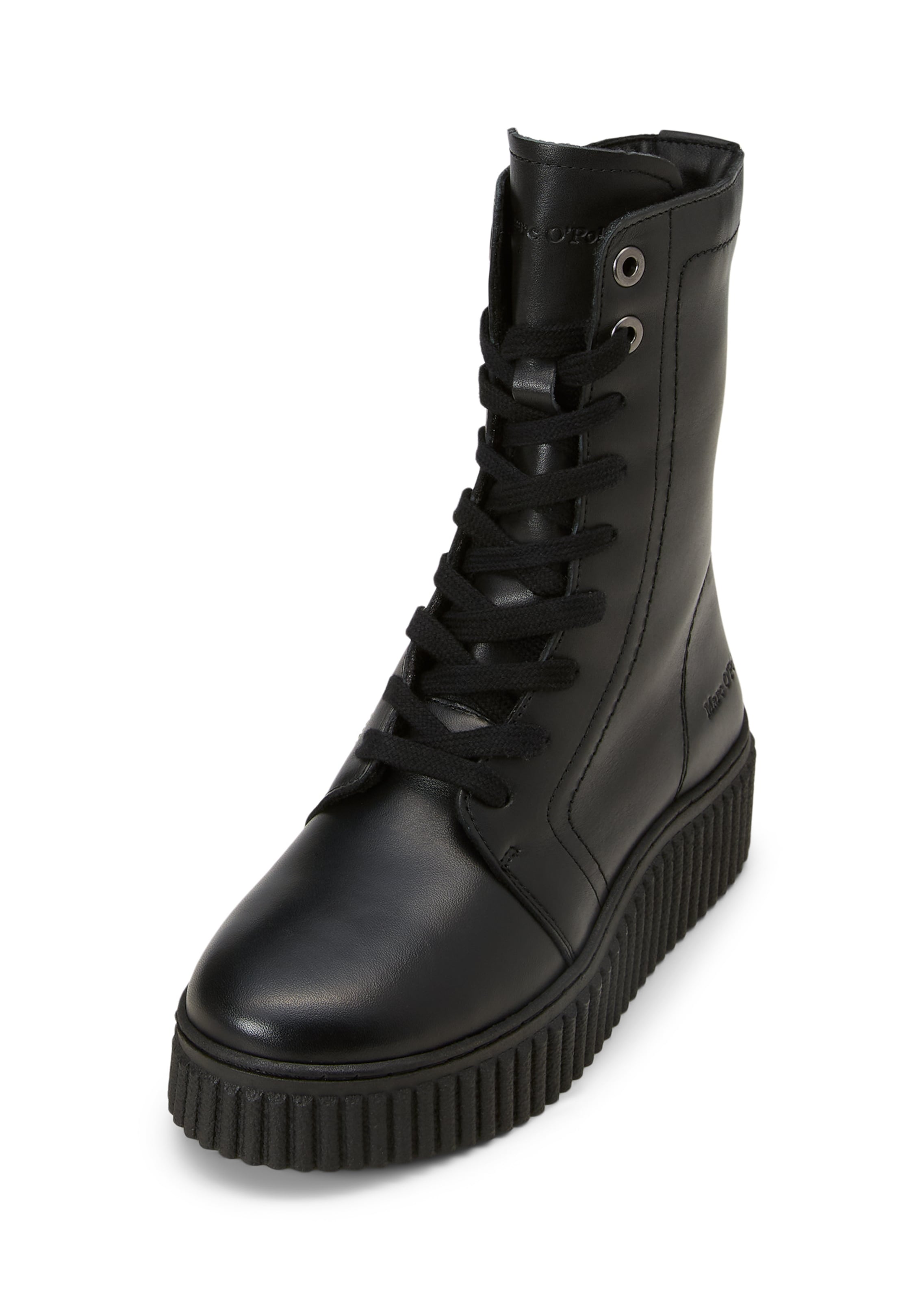Marc O'Polo Schnürstiefelette 'Bianca' in Schwarz: Vorderseite