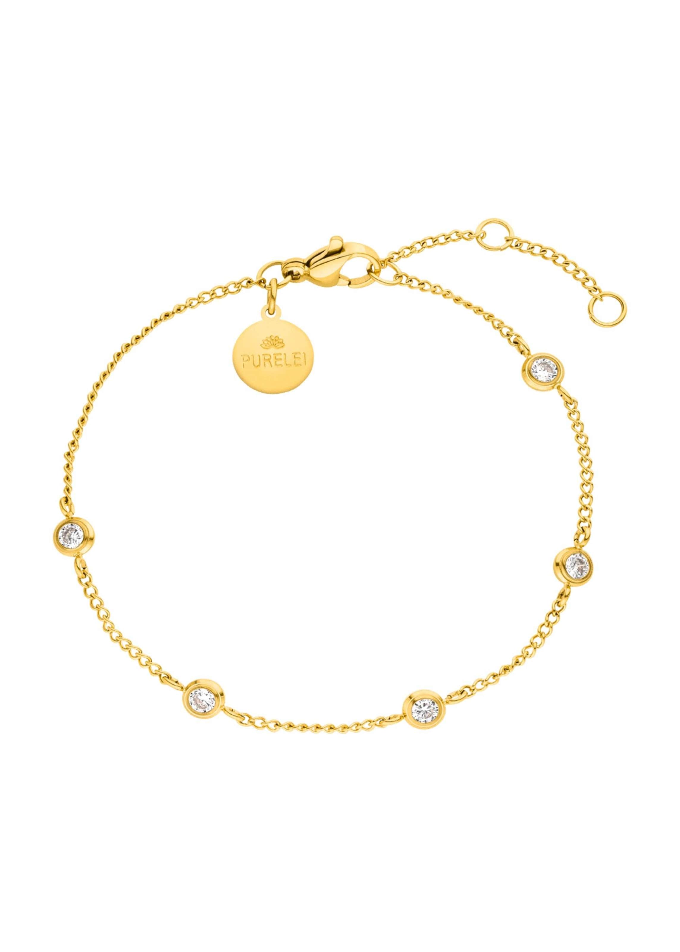 PURELEI Fußschmuck 'Spotlight' in Gold: Vorderseite