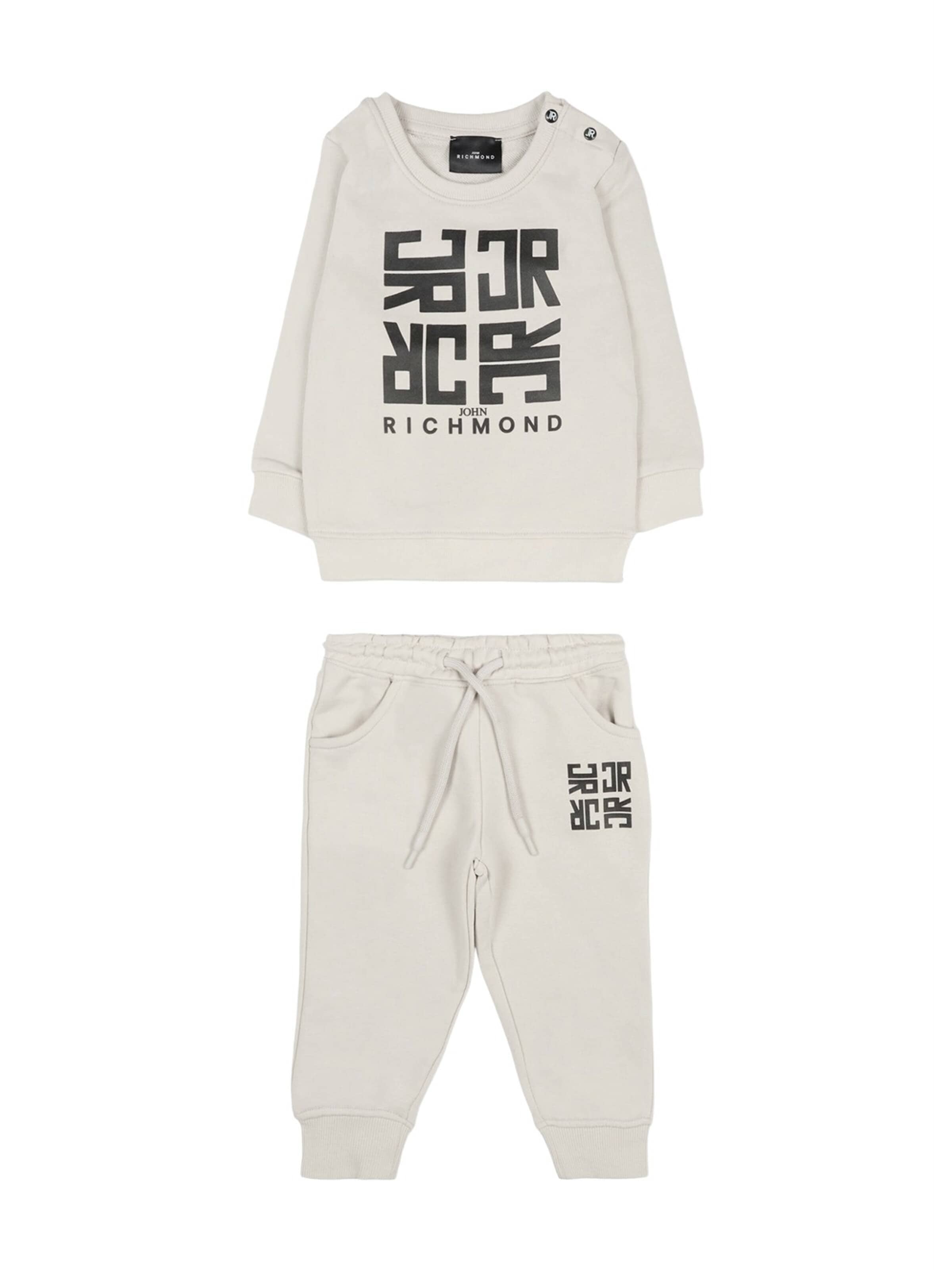 John Richmond - Conjunto 'Completo felpa grigio per neonato' en gris: frente