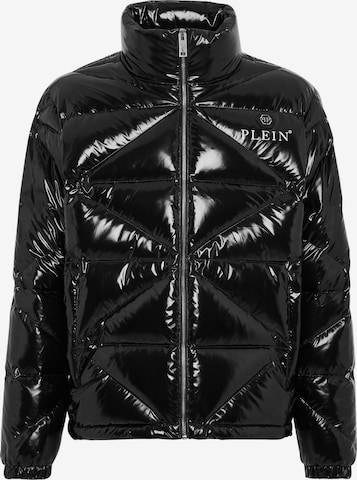 Philipp Plein - Casaco de inverno 'Hexagon' em preto: frente