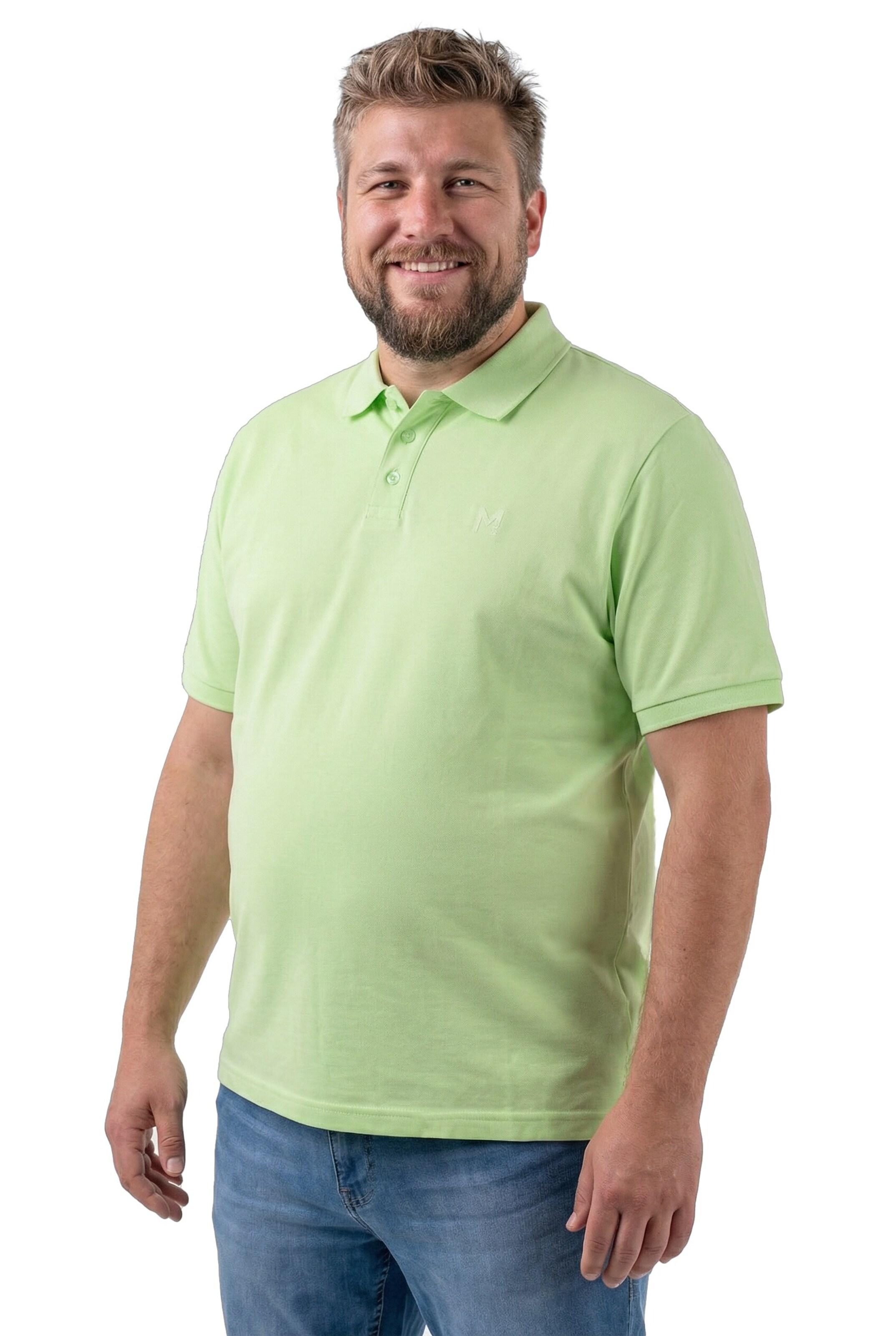 Men Plus Shirt in Green: front