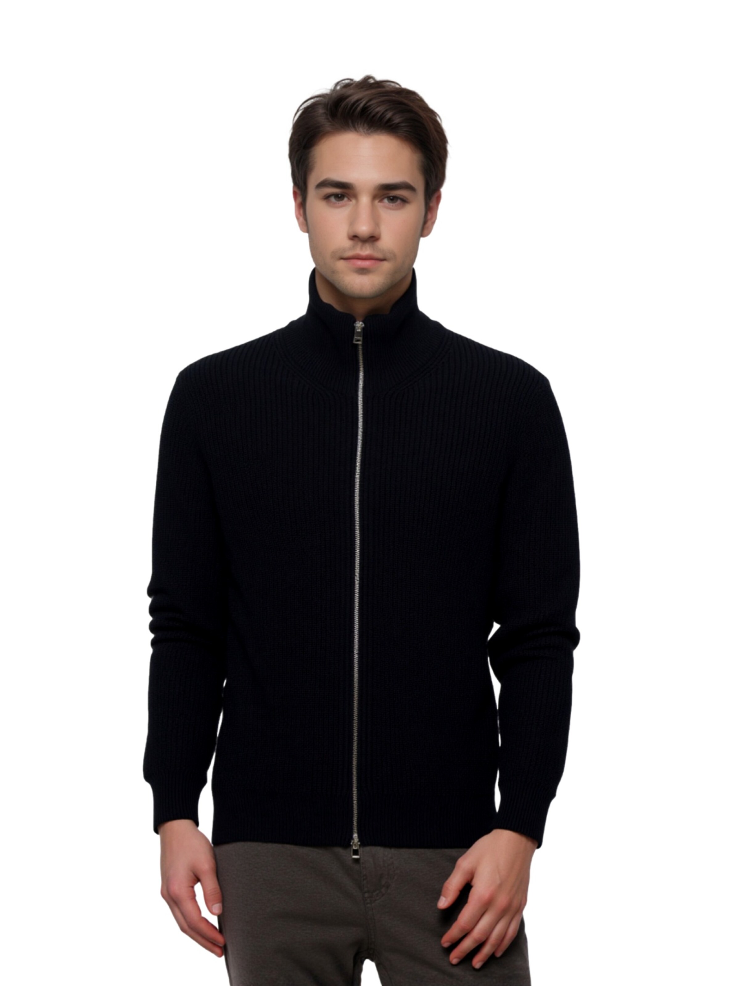 Vestes en maille 'Blastandfort' JACK & JONES en noir : devant