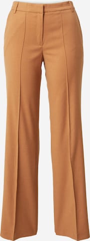 ESPRIT Boot cut Pleated Pants in Brown: front
