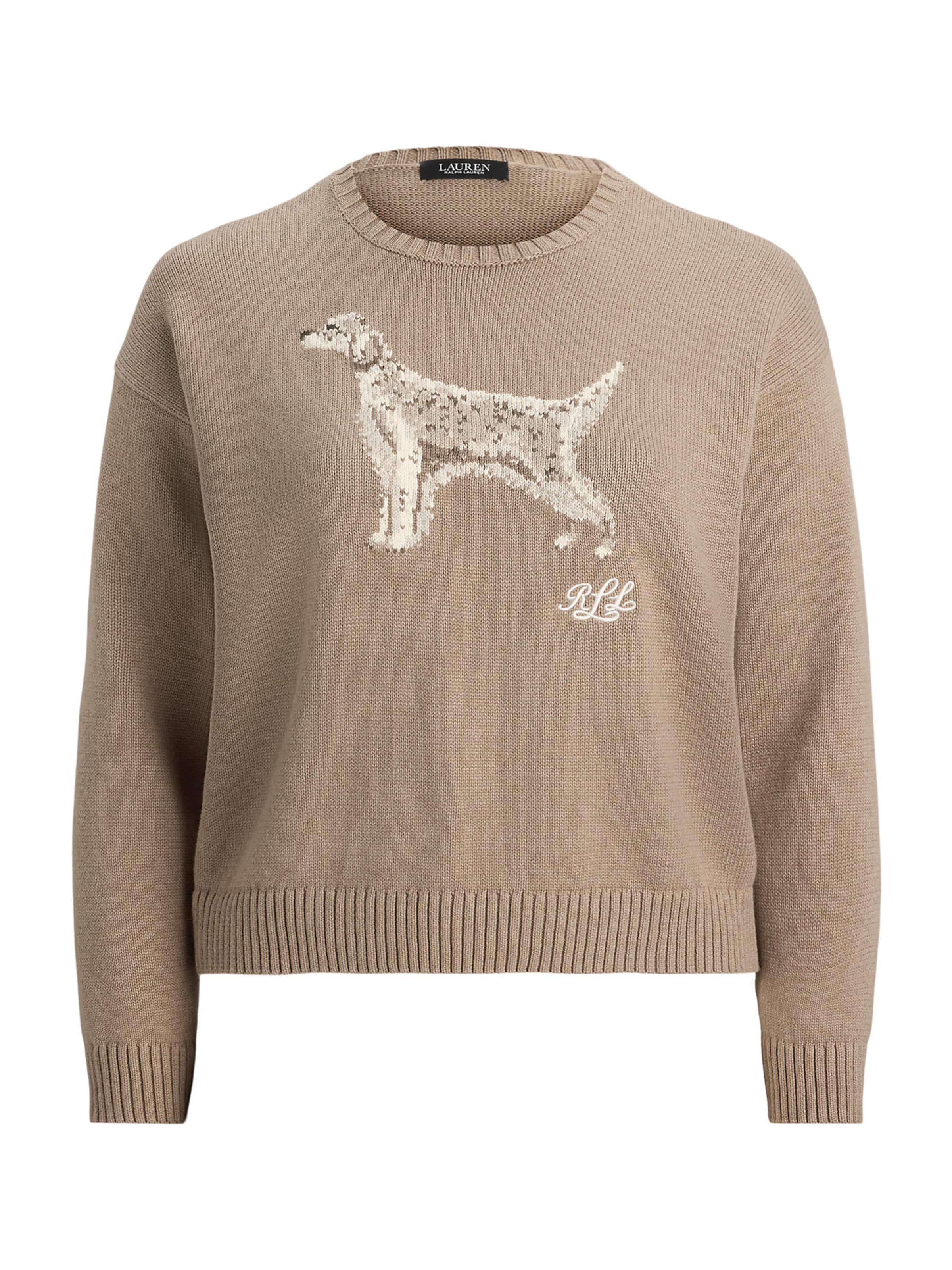 Lauren Ralph Lauren Plus Trui &#x27;RIEDNEE&#x27; in Bruin: voorkant