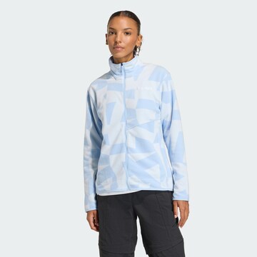 ADIDAS TERREX - Chaqueta polar funcional 'Multi Printed Full-Zip Fleece' en azul: frente