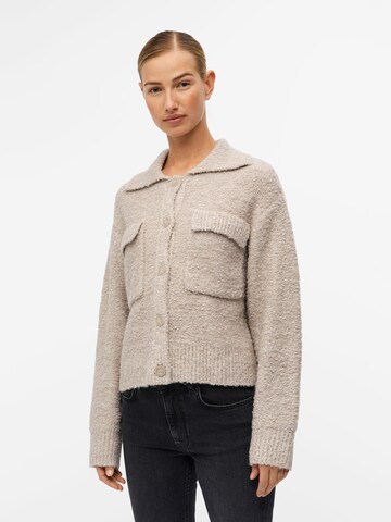 Cardigan 'FRILL' OBJECT en beige : devant