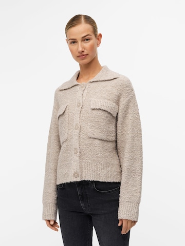 OBJECT Knit Cardigan 'FRILL' in Beige: front