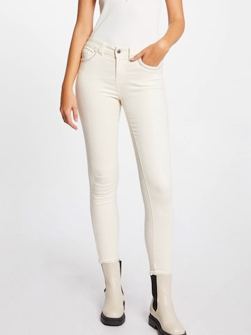 Morgan Skinny Trousers in Beige: front