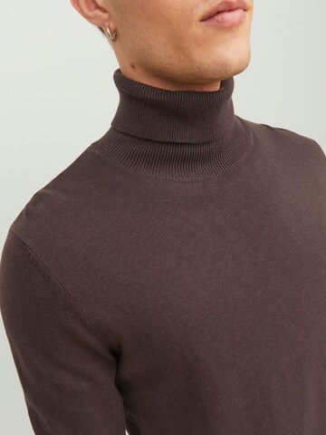 JACK & JONES Sweater 'JJEmil' in Brown