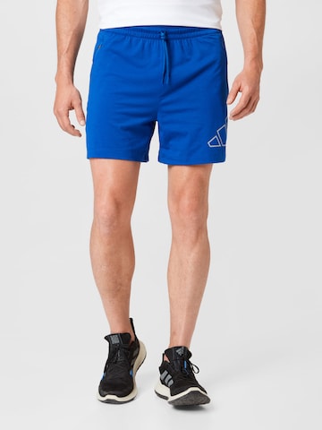 ADIDAS PERFORMANCE Loose fit Workout Pants in Blue: front