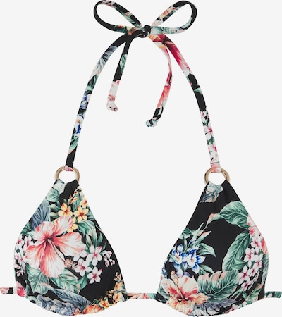 Bikinio viršutinė dalis iš LASCANA, spalva – žalia / raudona / juoda, Prekių apžvalga