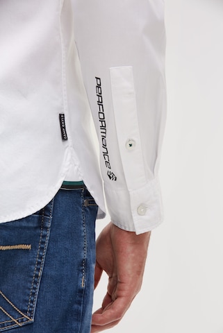 CAMP DAVID Slim fit Button Up Shirt in White
