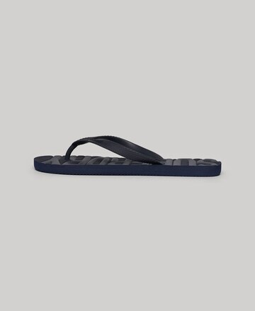 Superdry T-Bar Sandals in Blue: front