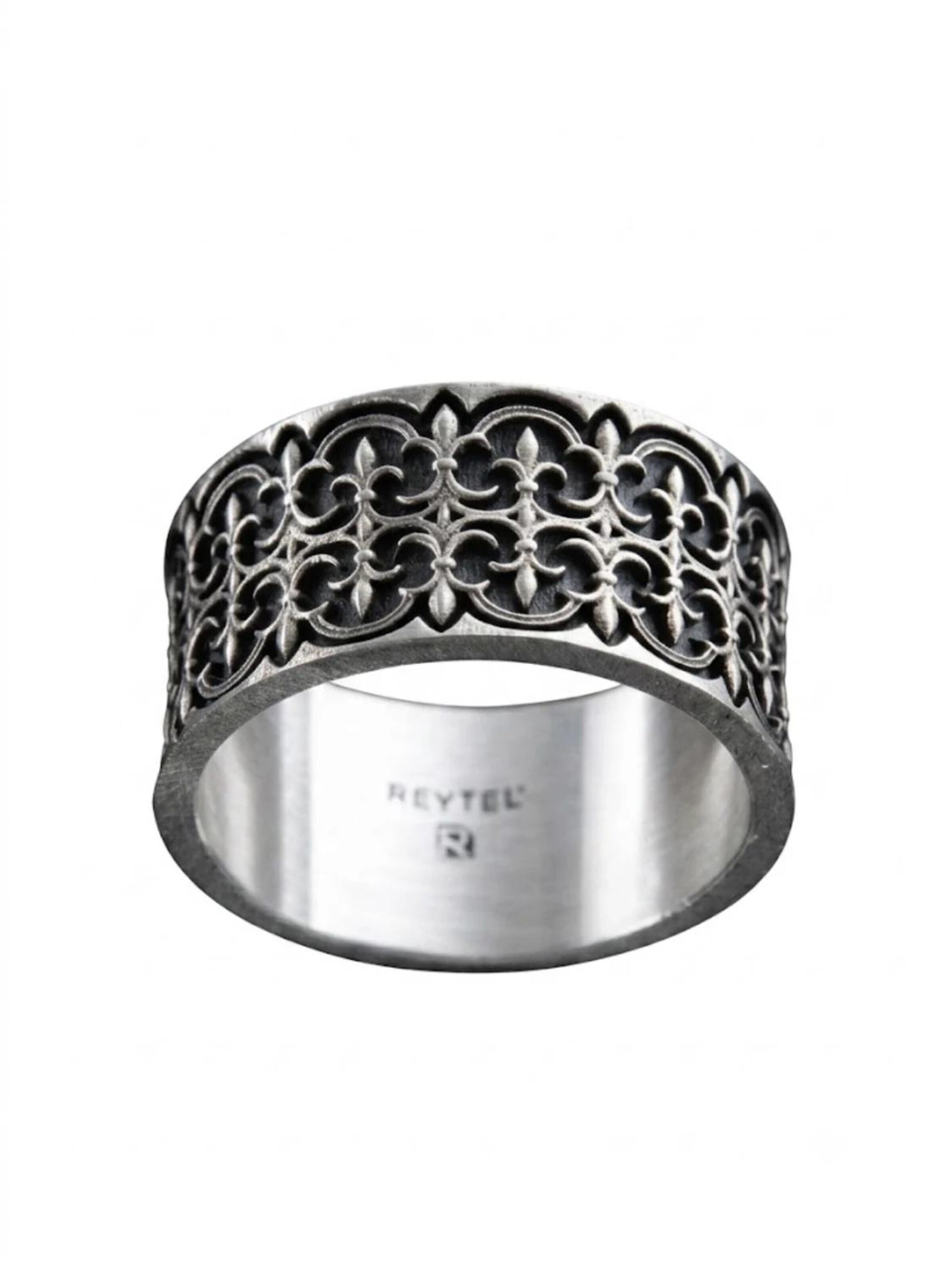 Anello 'GOTHIC FLEUR DE LIS' di REYTEL in argento: frontale