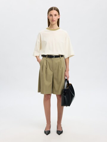 T-shirt SELECTED en beige