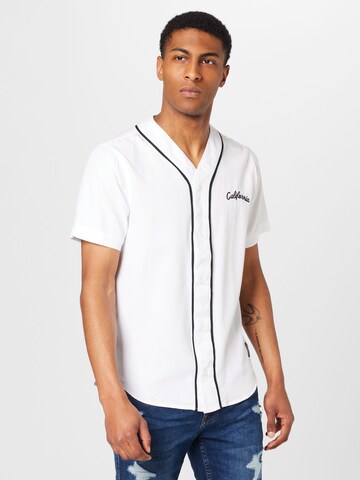 HOLLISTER - Ajuste regular Camisa en blanco: frente