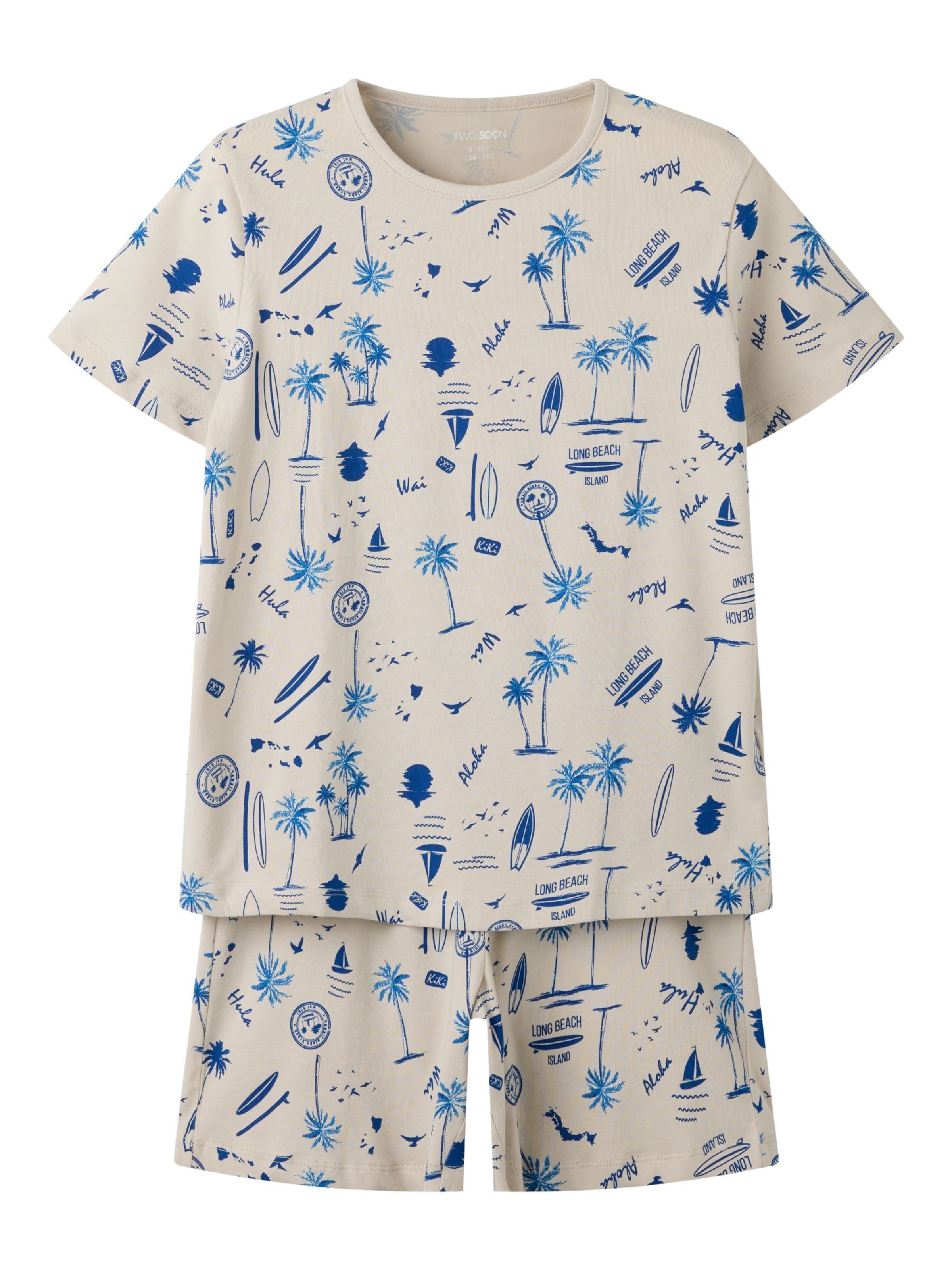 TWO SOON - Pijama en beige: frente