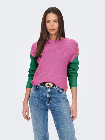 ONLY Sweter 'NICCI' w kolorze różowy: przód