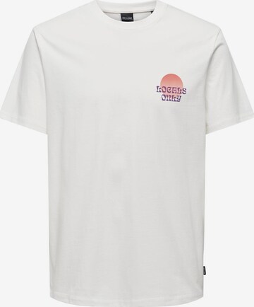 Only & Sons Тениска 'KYE' в бяло: отпред