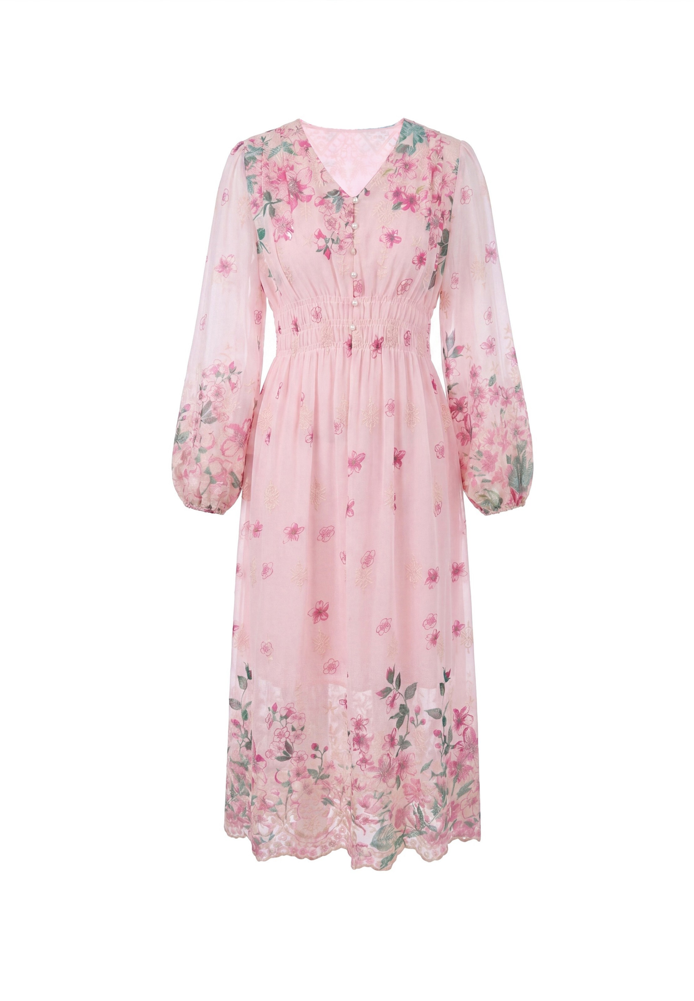 Usha Jurk in Roze: voorkant