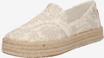 Espadrilles TOMS en blanc : devant