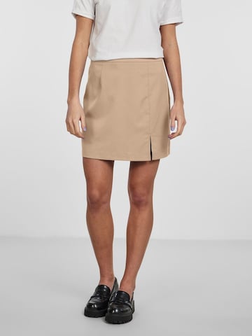 PIECES Rok 'THELMA' in Beige: voorkant