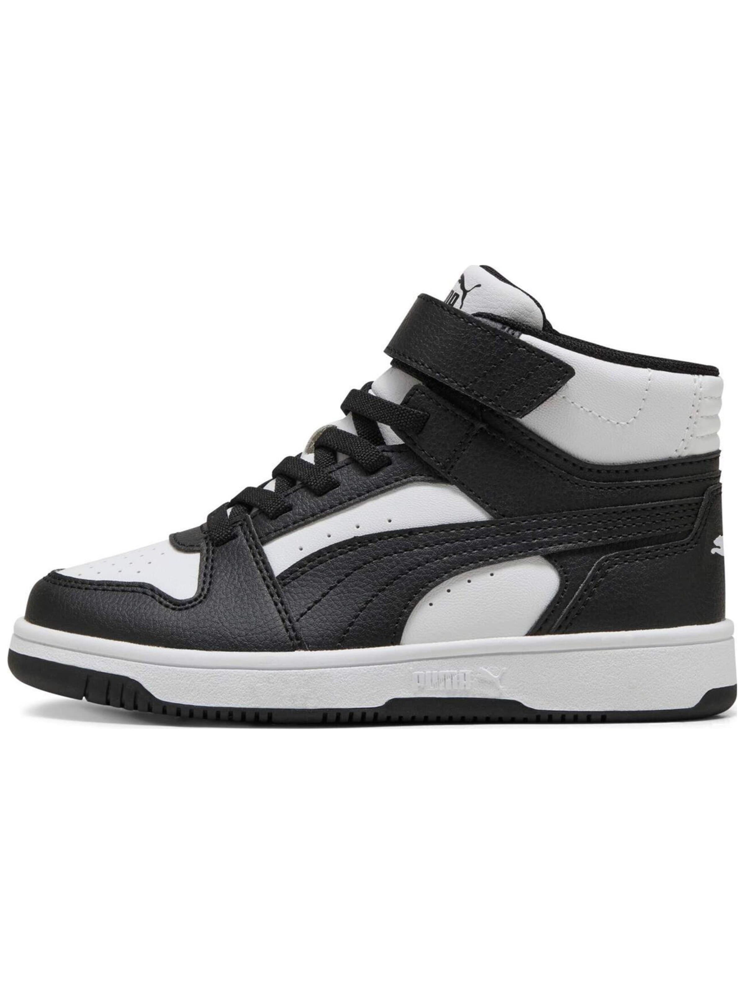 PUMA Σνίκερ 'Rebound Slam Mid Ac Ps' σε μαύρο: μπροστά