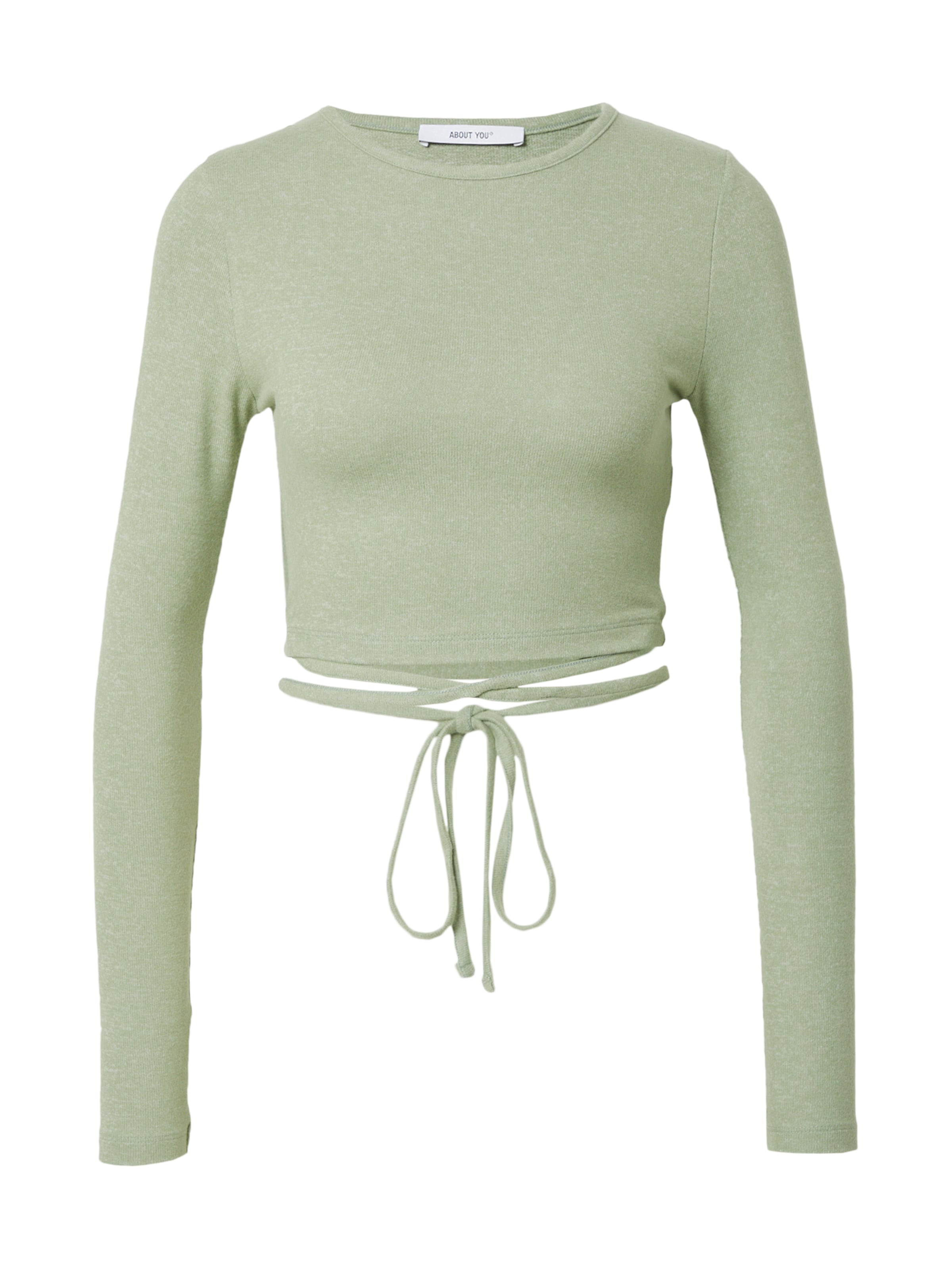 ABOUT YOU - Camiseta 'Lino' en verde: frente