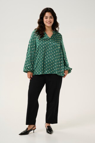 KAFFE CURVE Bluza 'Sofia' | zelena barva
