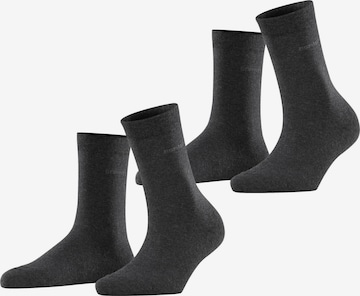 ESPRIT Socken 'Basic Easy 2-Pack' in Grau: Vorderseite