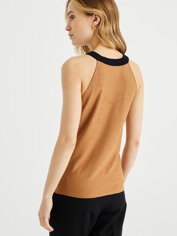 WE Fashion Knitted Top in Brown
