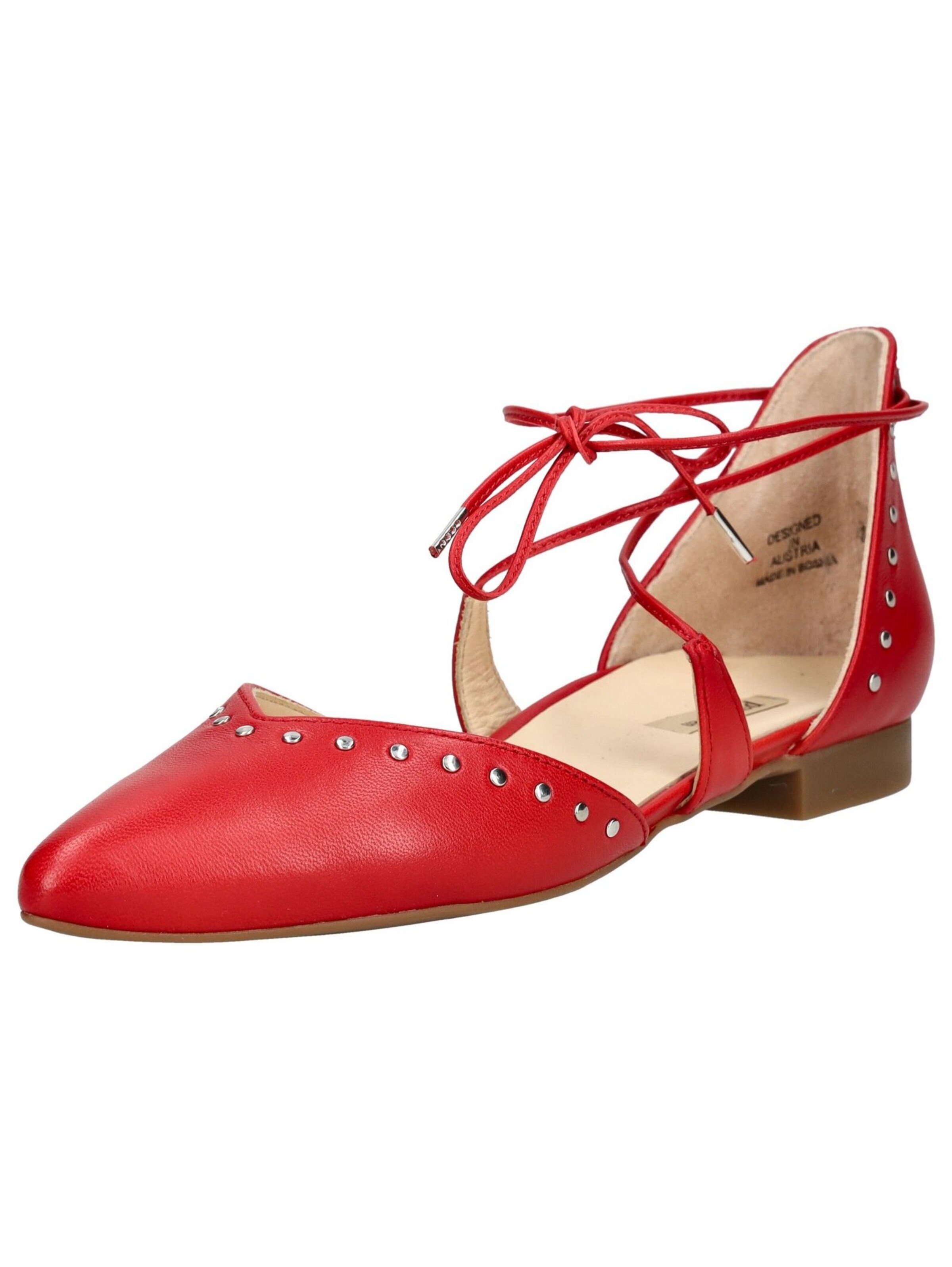 Ballerines à lanières Paul Green en rouge : devant