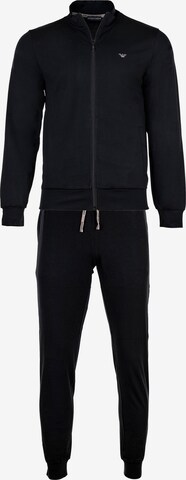 Tuta da jogging di Emporio Armani in nero: frontale