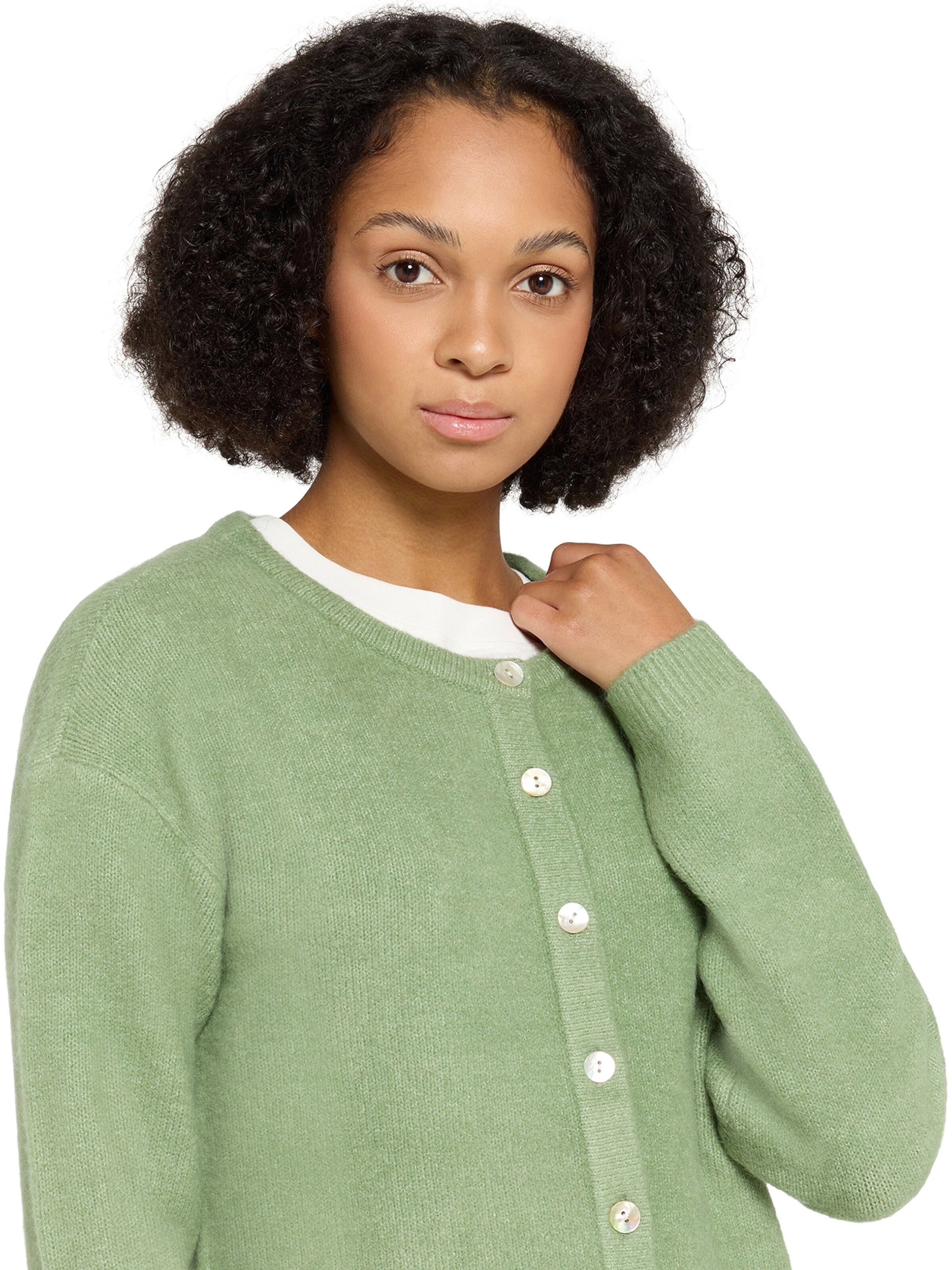 Cardigan Cartoon en vert