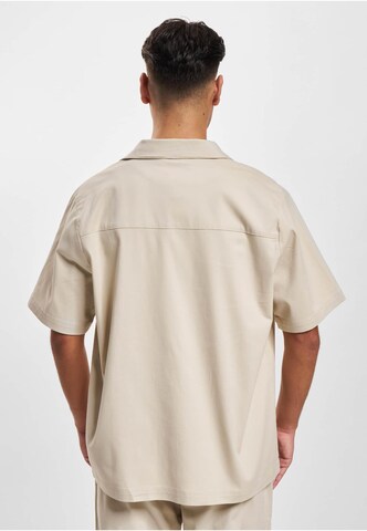 DEF Regular fit Button Up Shirt 'Hamza' in Beige