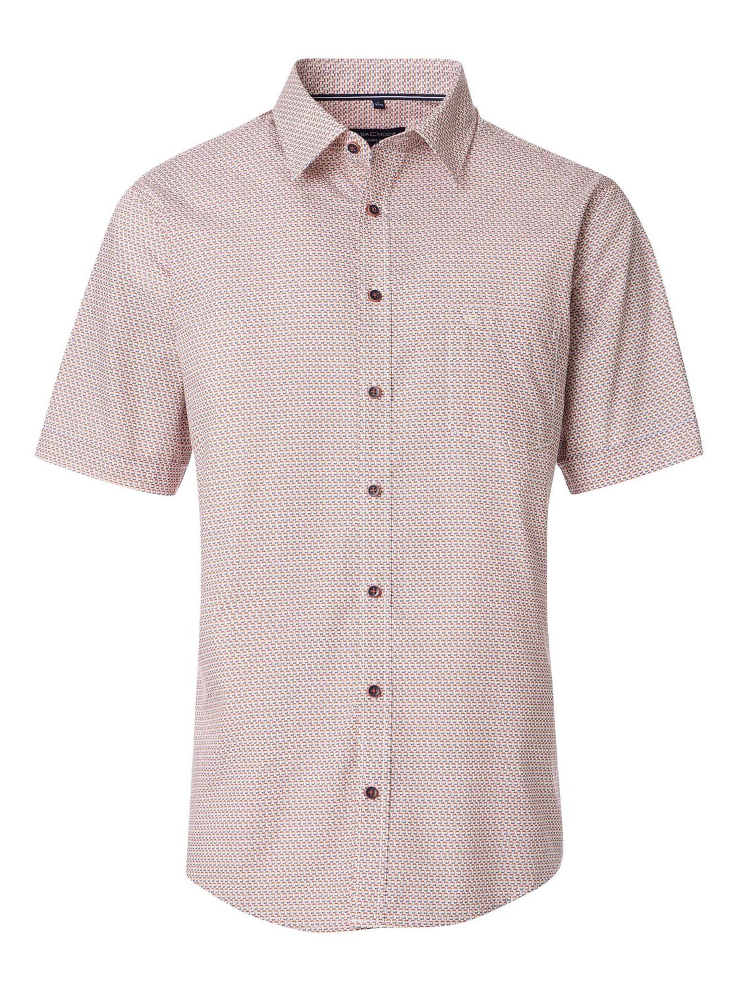 CASA MODA Regular fit Button Up Shirt in Orange: front