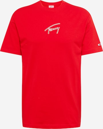 Tommy Jeans T-Shirt in Rot: predná strana